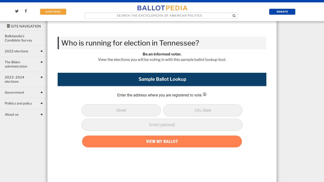 Knox County Sample Ballot (Tennessee) - Ballotpedia